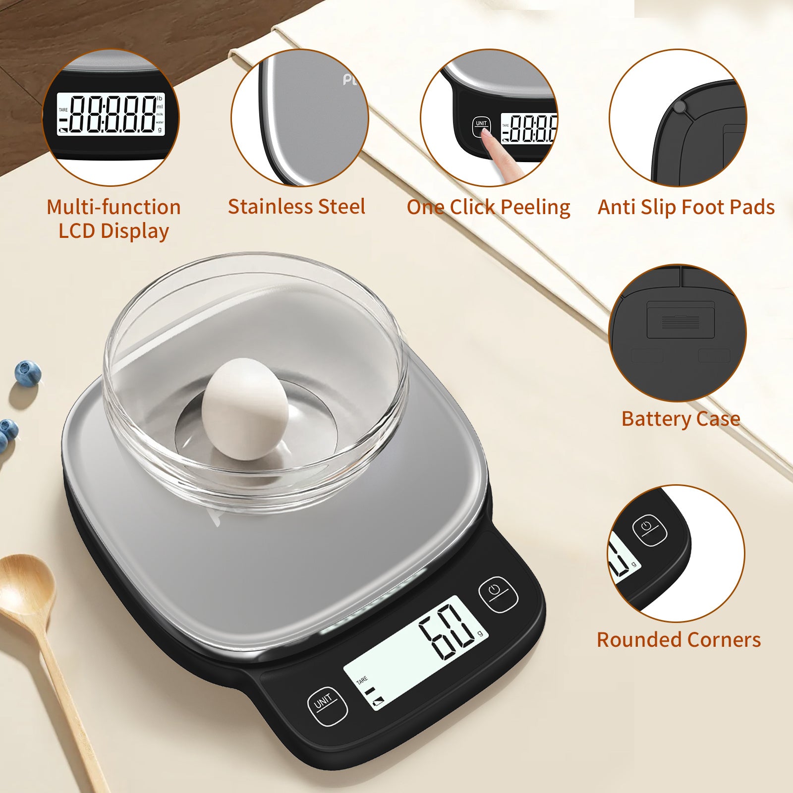 High Precision 0.1g Digital Kitchen Scale
