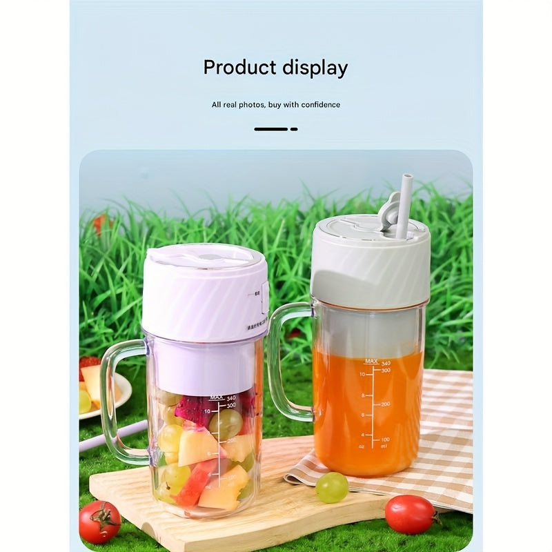Portable Blender Rechargeable Blender Travel Cup With Lid And Straw