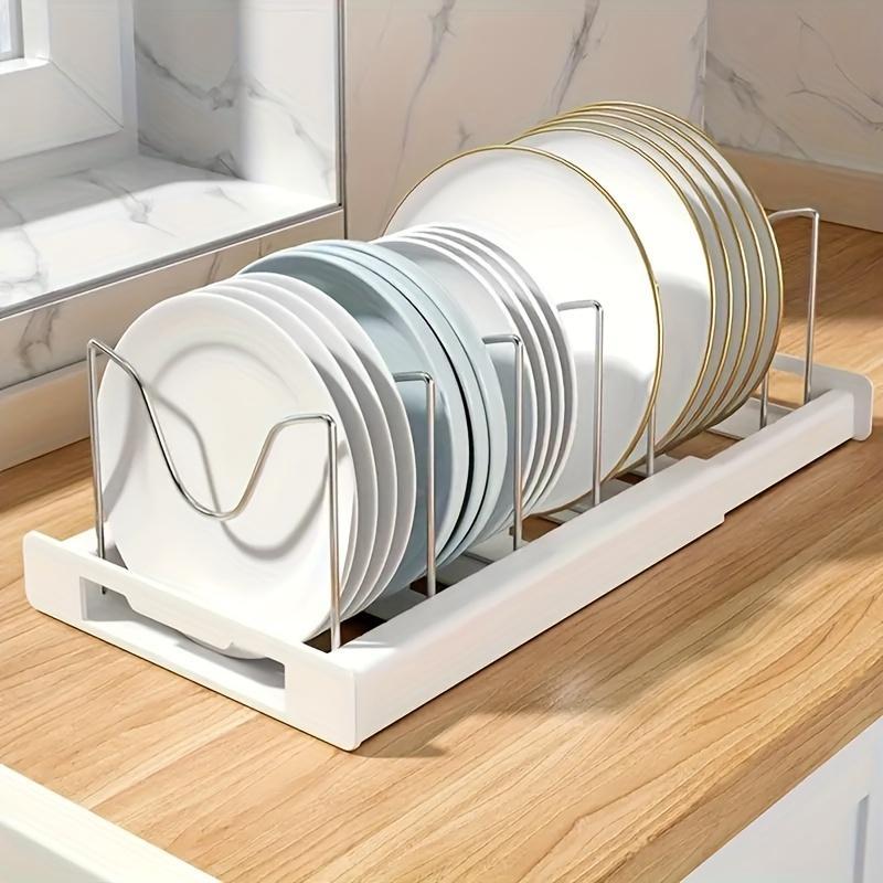 A Retractable Kitchen Storage Rack With Pot Rack